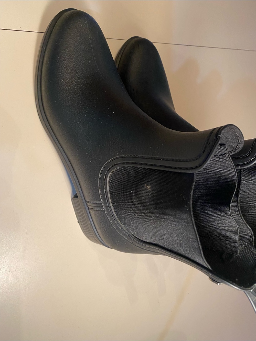 Aldo Black Matte Chelsea Rain Ankle Boots - Picture 6 of 7